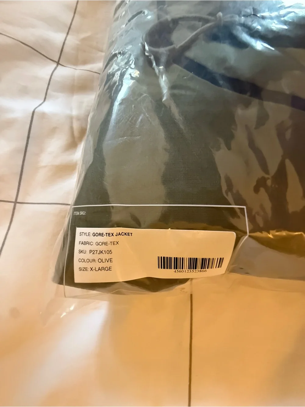 Palace Gore-Tex Infinium Jacket Olive Green, Men's Size XL FW24 Full Zip